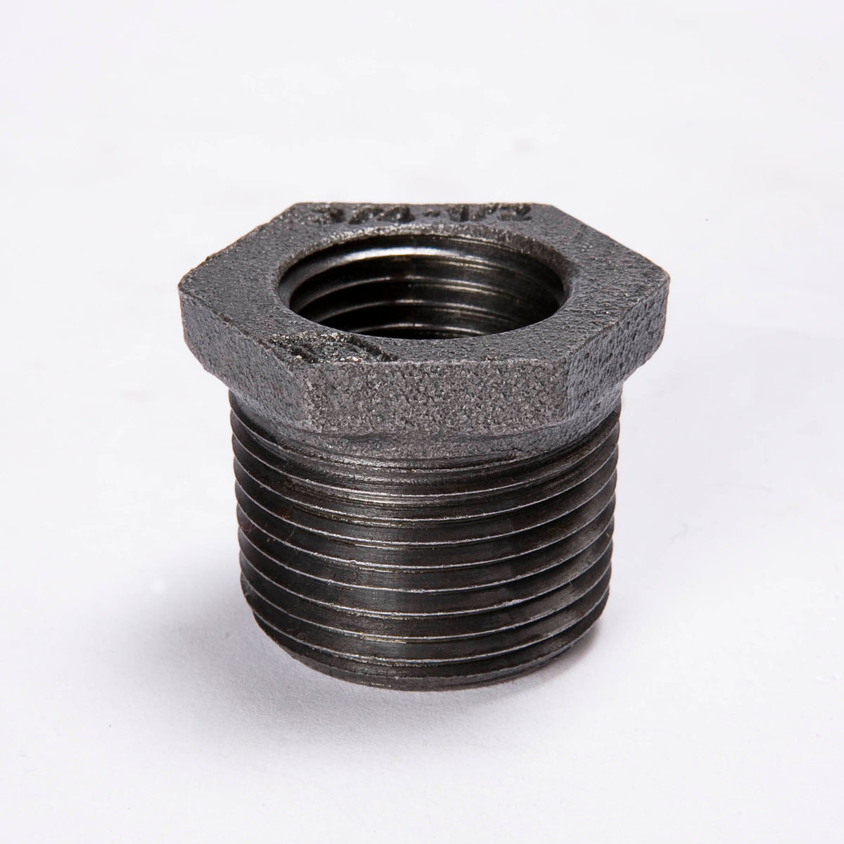 6-in MIP x 3-in FIP Black Iron Hex Bushing - Bulk - Fittings N' Valves