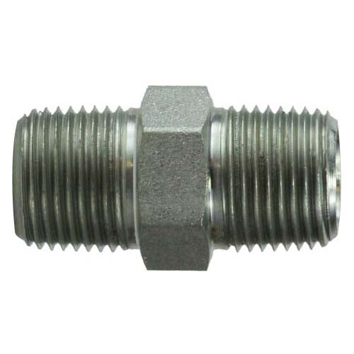 Hex Pipe Nipple, 3/4-in Male NPTF x 1/4-in Male NPTF, Steel