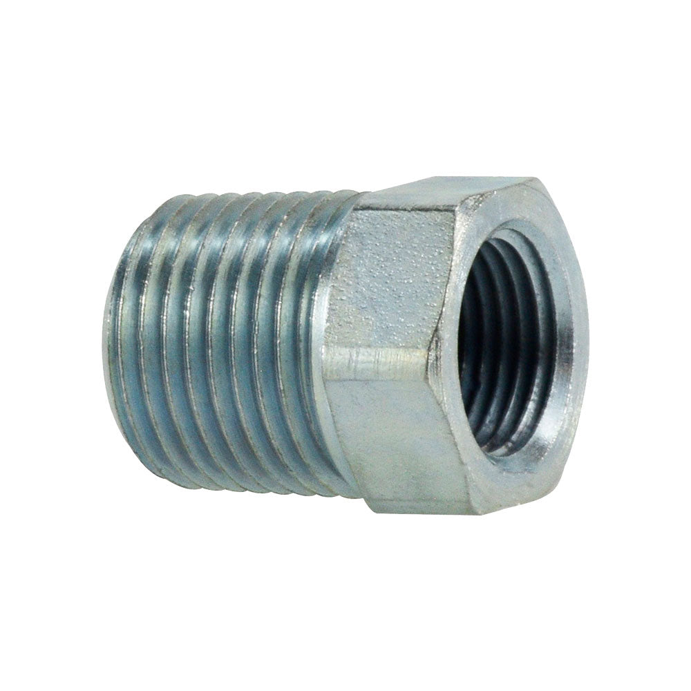 Hex Pipe Reducer Bushing, 3-in Male NPTF x 1-1/4-in Female NPTF, Steel