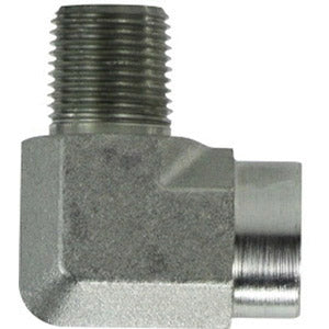 90 deg Street Elbow, 1/2 in MPT x 3/4 in FPT, Steel