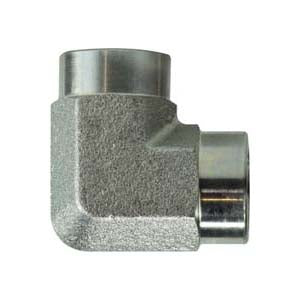 90 deg Elbow, 1/2 in FPT x 3/8 in FPT, Steel