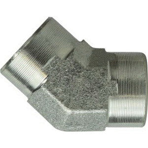 45-deg Pipe Elbow, 2-in Female NPTF x 2-in Female NPTF, Steel