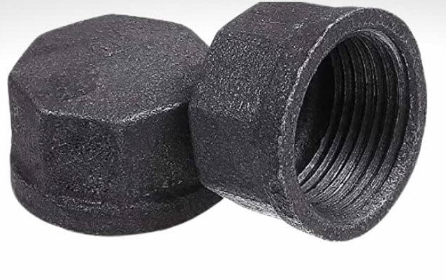 1/2" Hex Shaped Pipe Cap -Decorative