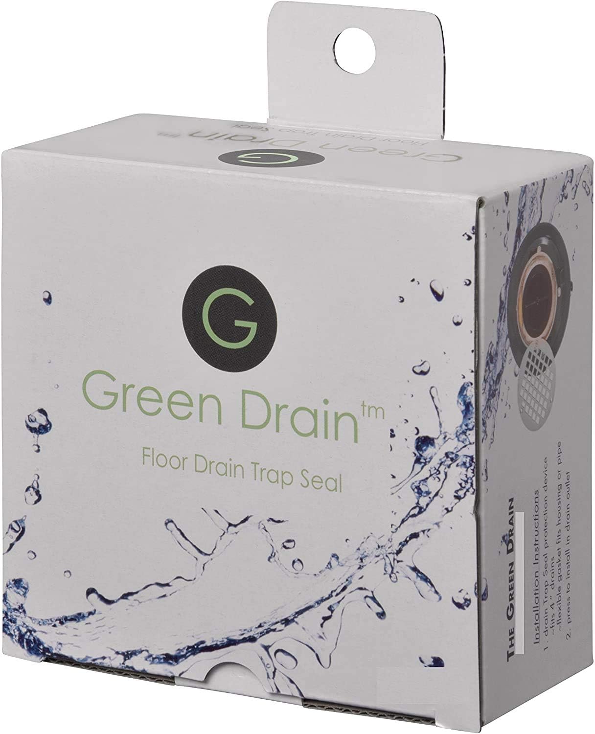 2" Waterless Drain Trap Seal - Green Drain