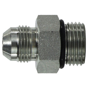 Adapter, 1-in Male JIC x 3/4-in Male O-Ring Boss, Steel