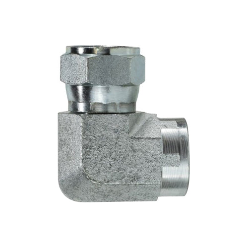 90 deg Swivel Elbow, 1/4 in FJIC x 1/4 in FIP, Steel