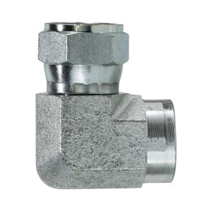 Swivel Nut Elbow, 1/2 in JIC Tube x 1/2 in FPT, Steel