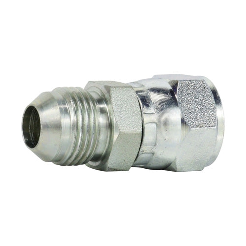 Straight Swivel Nut Connector, 1/2 in MJIC x 1/2 in FJIC, Steel