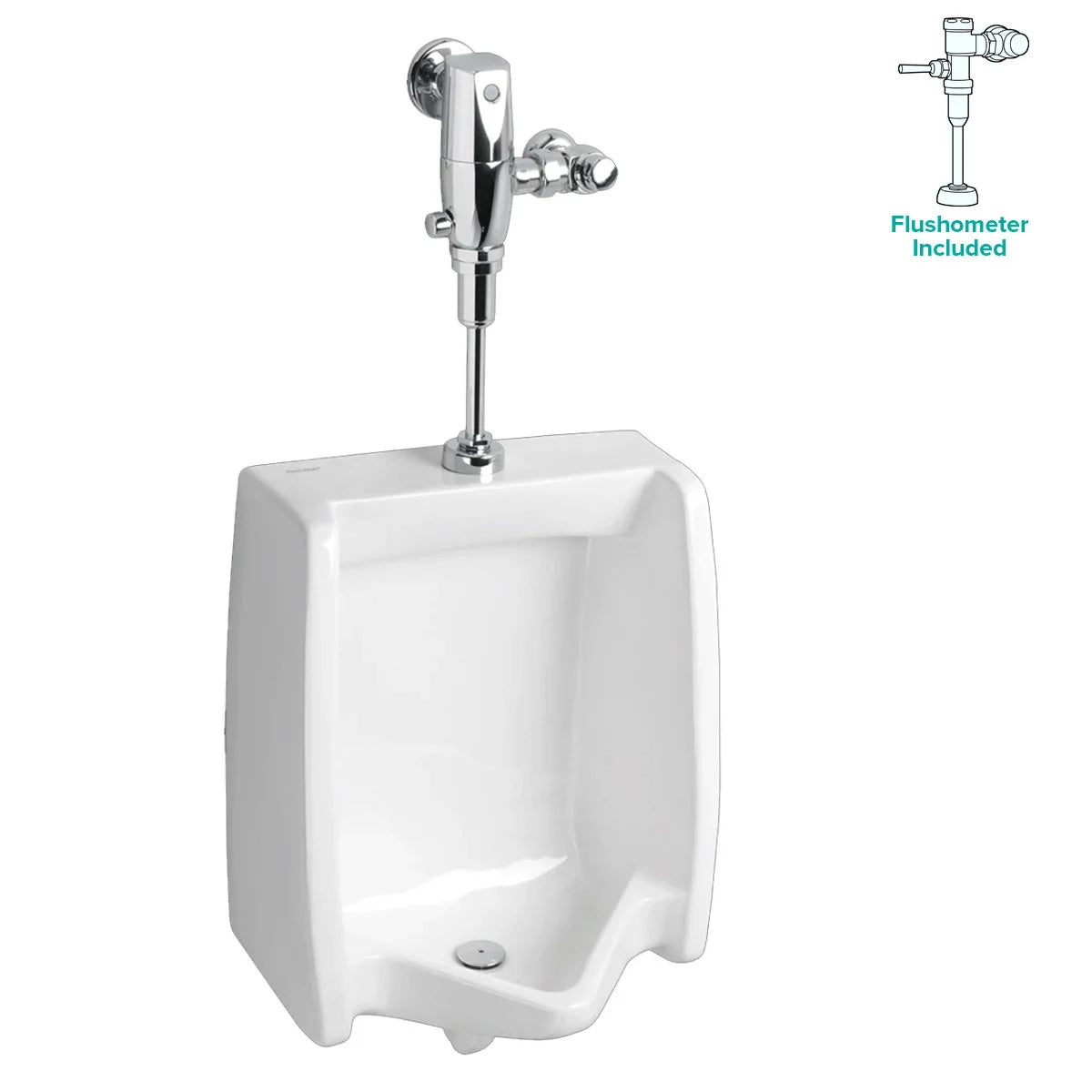 American Standard Washbrook 0.125 GPF Top Spud Urinal with EverClean Technology - Includes Flushometer