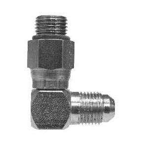 Swivel 90-deg Elbow, 1/2-in Male JIC x 1/2-in Male O-Ring Swivel, Steel