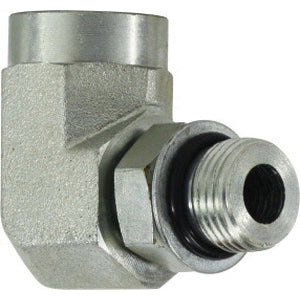 90-deg Elbow,1/2-in Male Adjustable O-Ring Boss x 1/2-in Female O-Ring Boss, Steel