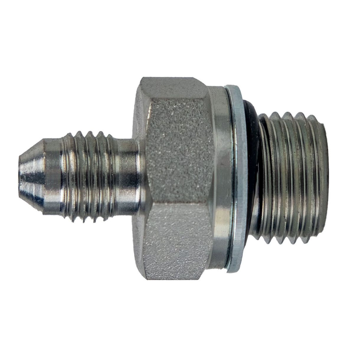 Straight Adapter, 1/2-in Male JIC x M18 Male Metric ORR, Steel