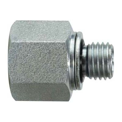 Adapter, 1/4-in Female NPTF x M16 Male Metric, Steel