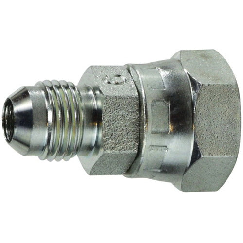 Adapter, 3/8 in MJIC x 3/8 in Female BSPP Swivel, Steel