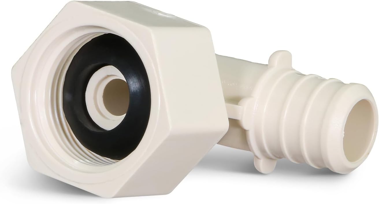 1/2" PolyAlloy PEX x 1/2" FPT Swivel Elbow - White