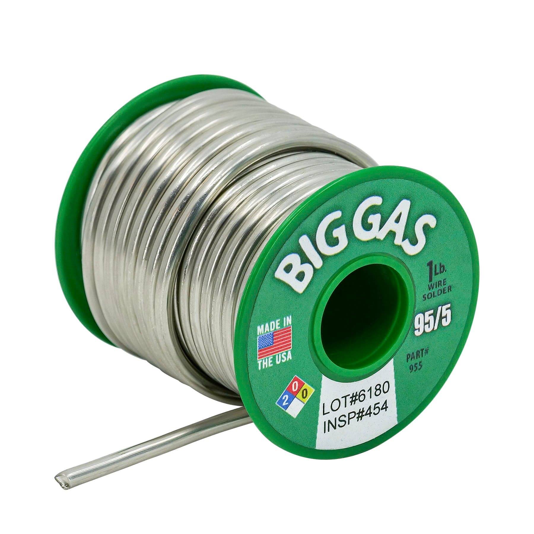 Big Gas Premium 95/5 Solder - 1 Lb. Spool - Made in The USA - Box of 25