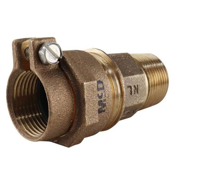 1 in. x 1 in. CTS Brass Compression x MIP Lead Free Straight Pack Joint Adapter