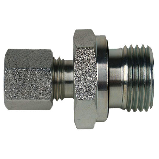Male BSPP DIN Adapter, L08 Metric Bite Type x 1/8-in Male BSPP, Steel