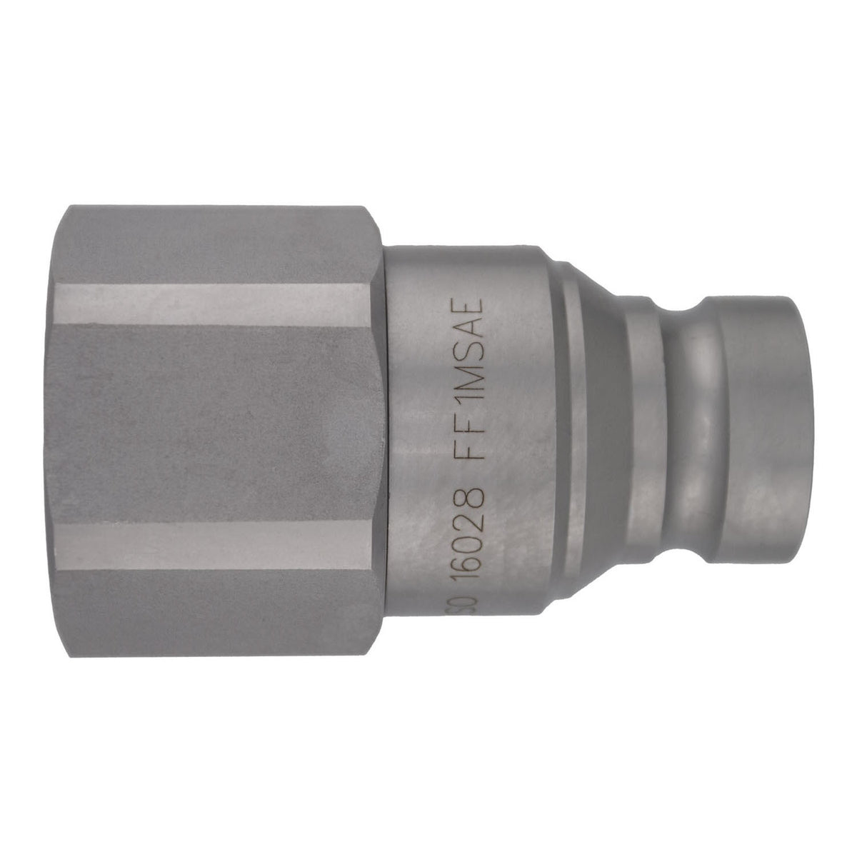 Flat Face SAE O-Ring Plug, 1/2-in Body x 1/2-in Female O-Ring Boss, Steel