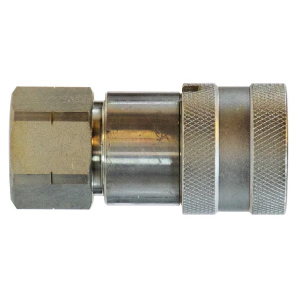 Flat Face Pipe Coupler, 1-in Body x 1-in Female NPT, Steel