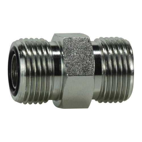 Union Adapter, 1/2-in Male O-Ring Face Seal x 1/2-in Male O-Ring Face Seal, Steel