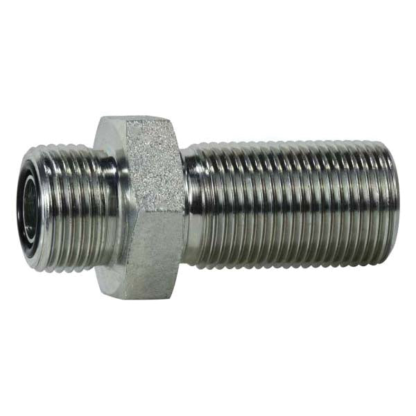Bulkhead Union Connector, 13/16 in Male ORFS x 13/16 in Male ORFS, Steel