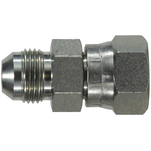 Swivel Adapter, 3/8 in Male JIC 37 deg Flared x 3/8 in Female ORFS, Steel