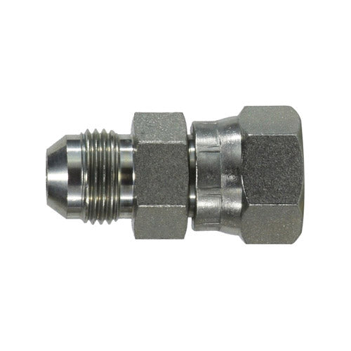 Swivel Adapter, 1/2 in Male JIC 37 deg Flared x 1/2 in Female ORFS, Steel
