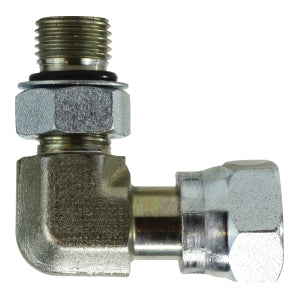 90 deg Elbow, 3/4 in Male ORB x 3/4 in Female ORFS, Steel