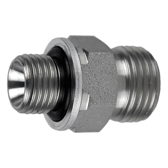 Adapter, 1/4-in Male O-Ring Face Seal x 3/8-in Male BSPP, Steel