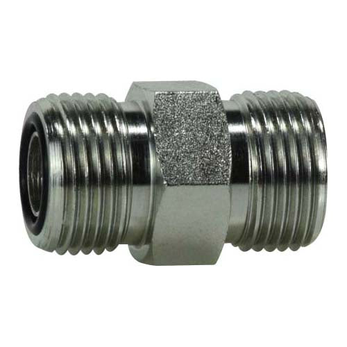 Union, 1-1/2-in Male O-Ring Face Seal x 1-1/2-in Male O-Ring Face Seal, Steel