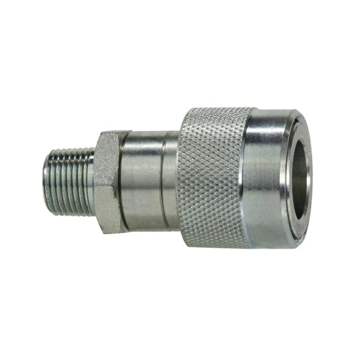 Thread Lock Hydraulic Jack Coupling, 3/8 in MNPT x 3/8 in, Steel
