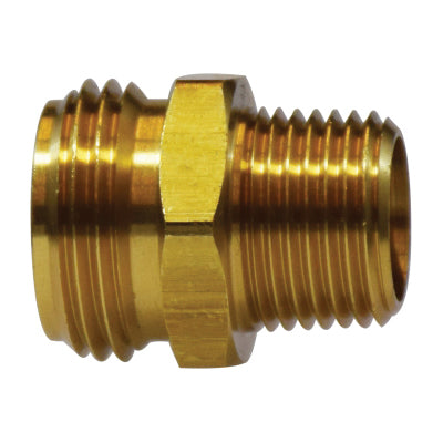 3/4" Brass Male Garden Hose x Male (MIP) Adapter