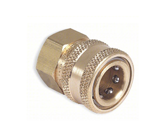 1/2" BRASS STRAIGHT THRU FEMALE NPT X COUPLER QUICK CONNECTY