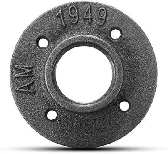1-1/2" Black Floor Flange For Pipe Furniture