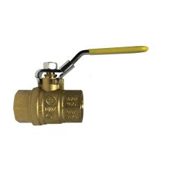 2" Brass Ball Valve, Locking Handle, FPT x FPT