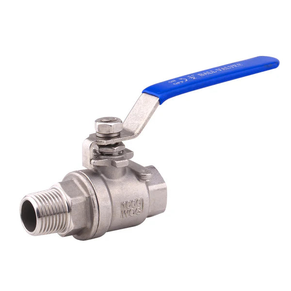 Male x Female Stainless Steel Full Port Ball Valve - Heavy Duty for Water, Oil, and Gas, 1000WOG