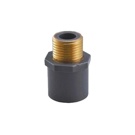 PVC to Brass Male Adapter - Schedule 80 - Gray - Socket x MPT - 3/4" (250/Cs)