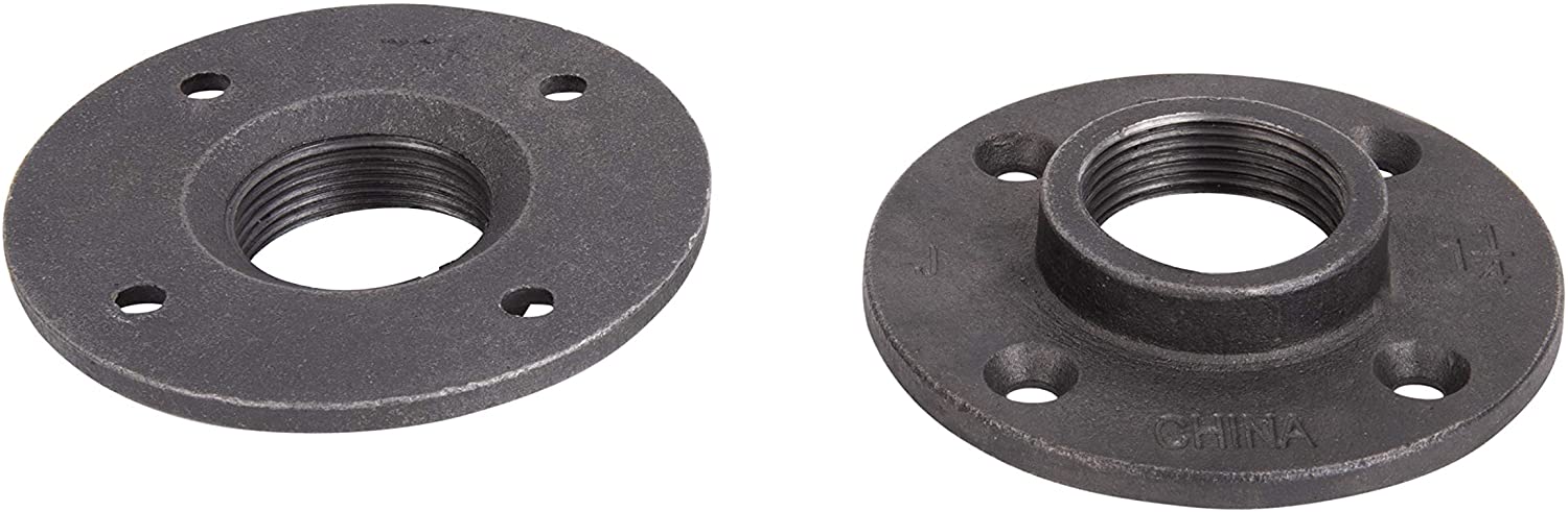 1-1/4" Black Floor Flange For Pipe Furniture