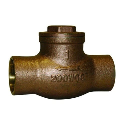 2" Brass Sweat Swing (Solder) Check Valve (Lead Free)