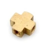 1/4" Brass Cross Barstock Female Pipe Fitting - Lead Free