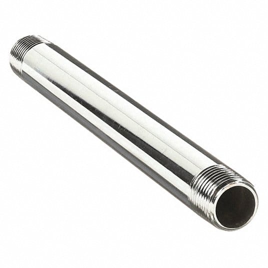 3/4" x 6"  Chrome Plated Brass Nipple