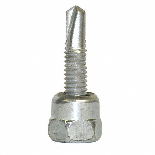 5/16-18 in. x 1-1/4 in. Vertical Rod Anchor Super Screw with Teks and 3/8 in. Threaded Rod Fitting for Steel (25-Pack)