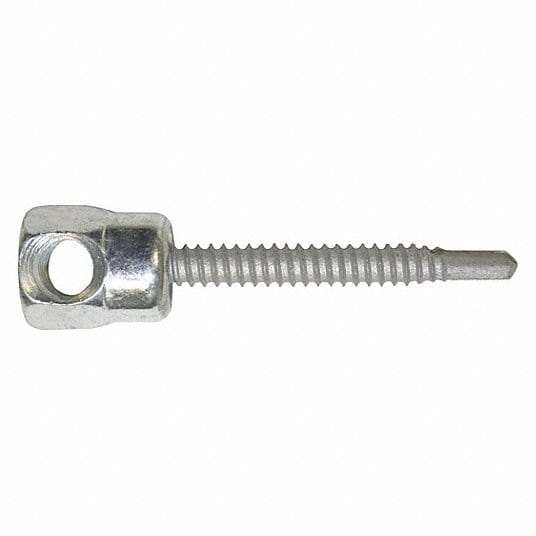 1/4-14 in. x 1 in. Horizontal Rod Anchor Super Screw with Teks and 3/8 in. Threaded Rod Fitting for Steel (25-Pack)
