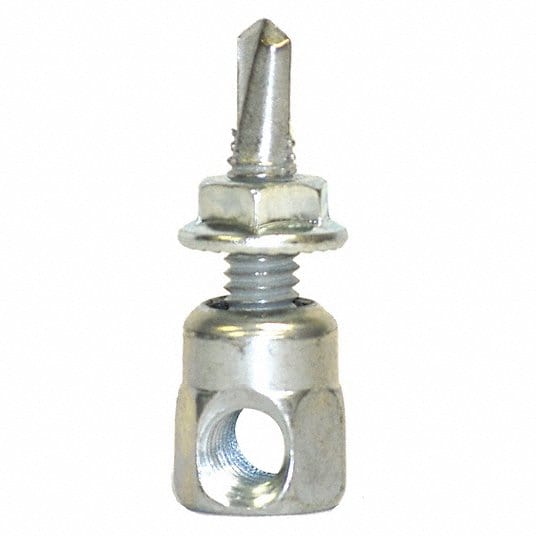 5/16-18 in. x 1-1/4 in. Horizontal Rod Anchor Super Screw with Teks and 3/8 in. Threaded Rod Fitting for Steel (25-Pack)