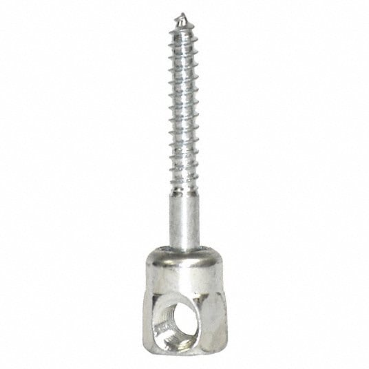 1/4 in. x 1 in. Horizontal Rod Anchor Super Screw 3/8 in. Threaded Rod Fitting for Wood (25-Pack)