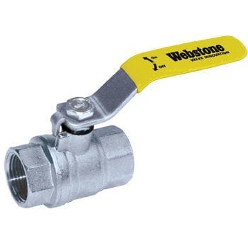 1/4" IPS Lead Free Full Port Nickel Plated Brass Ball Valve