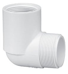3/4" PVC Schedule 40 90° Street Elbow MPT x FPT