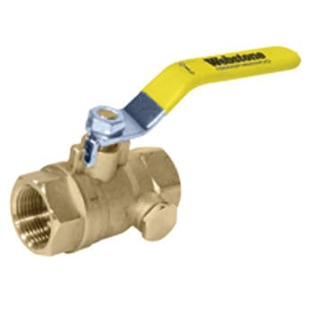 3/4" IPS Full Port Brass Ball Valve W/ IPS Hole