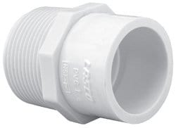 3" x 4" PVC Schedule 40 Male Adapter MPT x SLIP